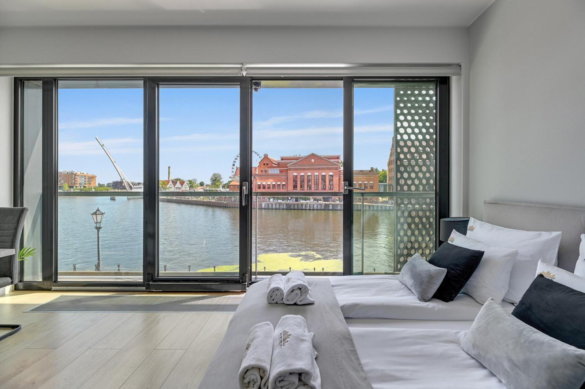 Symfonia Amazing River View Apartment By Downtown Apartments Gdansk Exterior photo