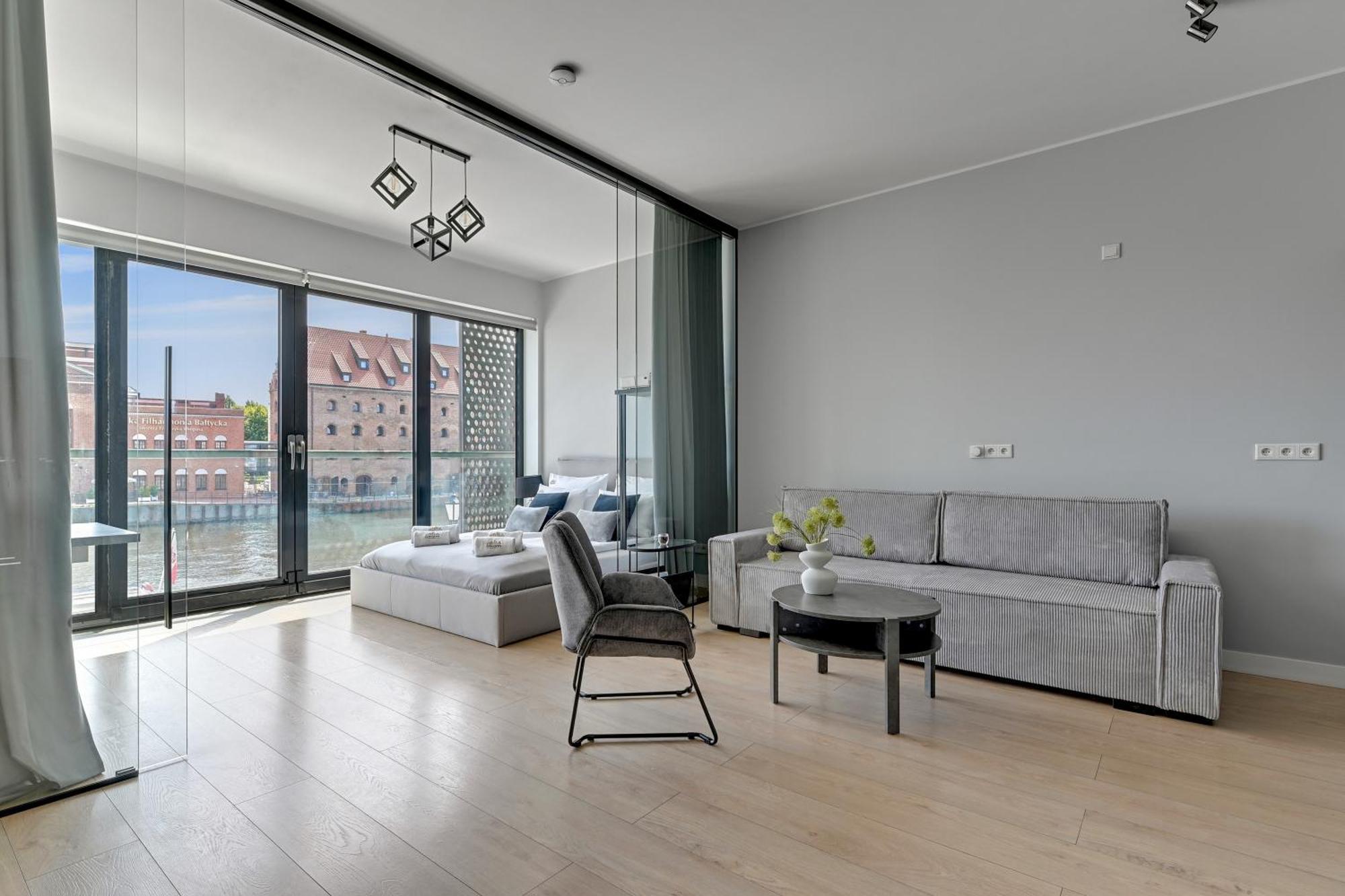 Symfonia Amazing River View Apartment By Downtown Apartments Gdansk Exterior photo